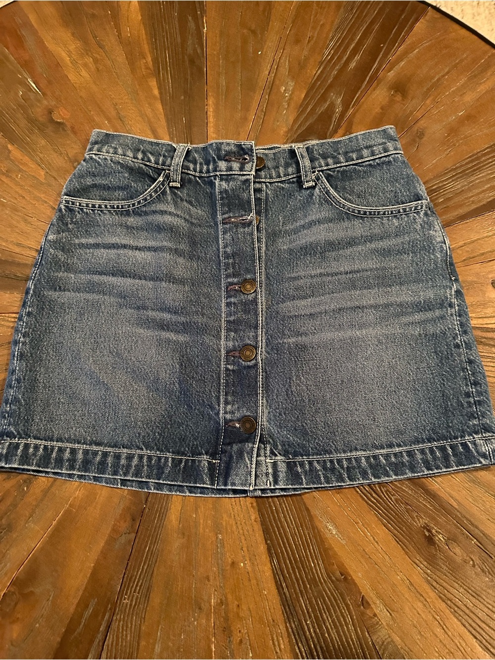 Cutest ever!! Reformation Blue Button-Front Denim Mini Skirt